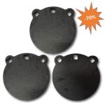 AR500 Steel 4" Gong Shooting Targets - Three pack Unpainted