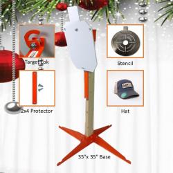 AR500 Target Solutions - Silhouette Target System with 2x4 Stand & Accessories - 12x20" x 3/8"
