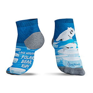 TrailHeads Lake Waramaug Polar Bear Run Socks
