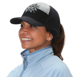 TrailHeads Women's Ponytail Hat - Snowflake Winter Trucker Hat
