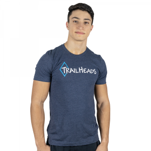Men's Running Crew Neck T-shirt Blue TrailHeads