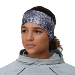 TrailHeads Women's Print Ponytail Headband - Made in USA - Grey