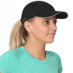 Women's Running Hat Black Quick Dry TrailHeads