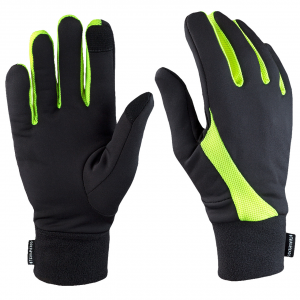 TrailHeads Touchscreen Running Gloves - Black / Hi-vis - Black