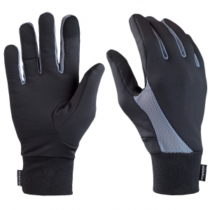Women's Touchscreen Running Gloves Black / Grey Black TrailHeads