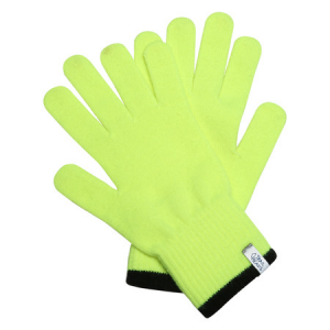 TrailHeads Knit Gloves / Winter Glove Liners - hi vis / Black - Black