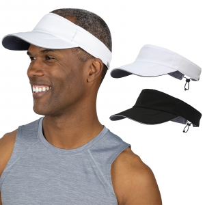 TrailHeads Men's Sun Visor Hat - Traverse Series - 2-pack - Black