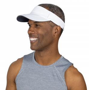 TrailHeads Men's Sun Visor Hat - Traverse Series - White