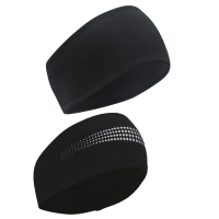 TrailHeads Women's Ponytail Running Headband - Adrenaline Series - 2-pack - Black