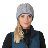 TrailHeads Women's Cable Knit Beanie with Fleece Lining - Blue