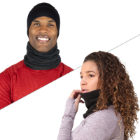 TrailHeads Fleece Neck Warmer - Double Layer Fleece / Black - Black