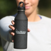 TrailHeads Water Bottle - Stainless Steel w/Topo Pattern