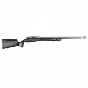 Christensen Arms ELR 28 Nosler Rifle with 26" Target Profile Carbon Fiber Barrel, Black Nitride Finish, Black with Gray Webbing Stock - CA10266875361