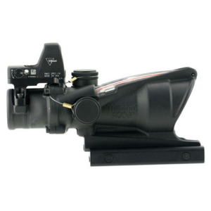 Trijicon 100550 ACOG with RMR Type 2 4x 32mm Obj 36.8 ft @ 100 yds FOV Black Finish Dual Illuminated Crosshair 223 Ballistic Red