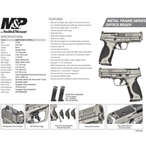 Smith & Wesson M&P Metal Frame M2.0 9mm Tungsten Semi Automatic Handgun