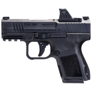 Canik HG7620VN MC9 9mm Luger 15+1, 3.18" Black Steel Barrel, Black Tenifer Cerakote Optic Ready/Serrated Steel Slide, Black Polymer Frame w/Picatinny Rail, MeCanik M01 Red Dot
