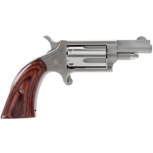 North American Arms 22MGBG Mini-Revolver 22 Mag 5rd 1.63" Overall Stainless Steel with Wood Boot Grip