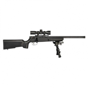 Savage Arms 13824 Rascal Target XP 22 LR 1rd Cap 16.13" Matte Blued Rec/Barrel Matte Black Wood Stock Right Hand (Youth)