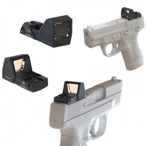 Crimson Trace RAD Micro Pro Red Dot Sight with 1x21x14.5mm Optics, 3 MOA Red Dot Reticle, Matte Black, Features CT Radiant Ambient Light Sensor - 0101970