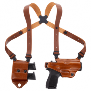 Galco MCII652 Miami Classic II Shoulder System Tan Leather S&W Shield 3" 9/40 Right Hand