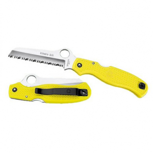 Spyderco C89SYL Atlantic Salt 3.69" Folding Sheepsfoot Serrated H1 Steel Blade/FRN Yellow Handle
