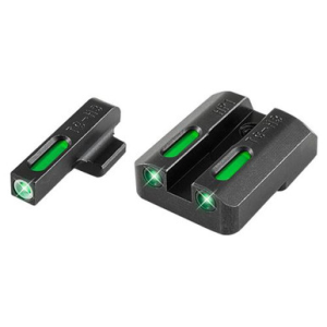 Truglo TG13HP1A Brite-Site TFX Day/Night Sights HK P30 Tritium/Fiber Optic Green w/White Outline Front Green Rear Black