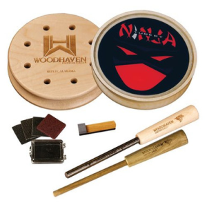 Woodhaven WH310 Red Ninja Friction Call Turkey Hen Sounds Attracts Turkeys Natural Glass/Wood