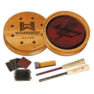 Woodhaven WH355 Mahogany Crystal Friction Call Attracts Turkeys Natural Glass/Wood