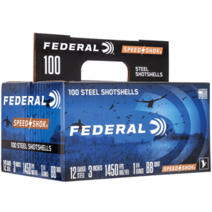 eral WF1421002 Speed-Shok 12 Gauge 3 1 1/4 Oz 2 Shot 100 Bx Ammo