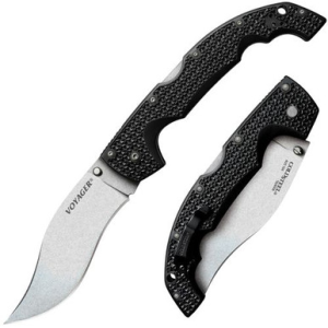 Cold Steel CS29AXV Voyager XL Vaquero 5.50" Folding Clip Point Plain Japanese AUS-10A SS Blade Griv-Ex Black Handle