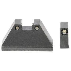 AmeriGlo GL815 Tall Suppressor Height Sight 3XL 3-Dot Tritium Green with Black Outline Front & Rear Black Frame for Most Glock Gen1-5 (Except 42,43)