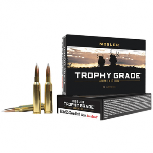 ler Trophy Grade 6.5x55 Swedish 140 Gr Nosler AccuBond 20 Per Box Ammo