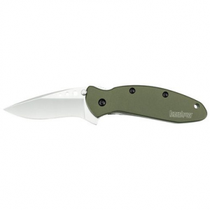Kershaw 1620OL Scallion 2.40" Drop Point Plain Bead Blasted 420HC Steel Olive Drab Anodized Aluminum Handle Folding