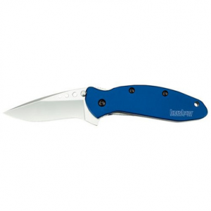 Kershaw 1620NB Scallion 2.40" Drop Point Plain Bead Blasted 420HC Steel Navy Blue Anodized Aluminum Handle Folding