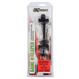 DNZ 16200 Game Reaper Scope Mount/Ring Combo Matte Black Savage/Stevens Round Receiver 1" Tube For Short Action Aluminum Rifle 2