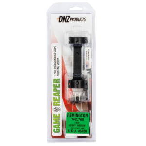 DNZ 45700 Game Reaper Scope Mount/Ring Combo Matte Black Rem 742/760 1" Tube 1.06" Mount Height Aluminum Rifle