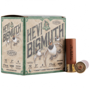 I-Shot HEVI-Bismuth 12 Gauge 3 1 3/8 Oz Bismuth 4 Shot 25 Per Box Ammo