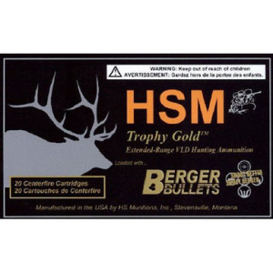  BER3006210VL Trophy Gold 30-06 Springfield 210 Gr Match Very Low Drag 20 Bx/ 20 Cs Ammo