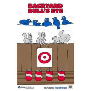 Action Target GSBKYARD100 Action Back Yard Bull's-Eye Animals/Cans/Target Hanging Paper Target 23