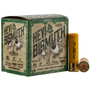 I-Shot HS17004 Hevi-Bismuth Waterfowl 20 Gauge 3 1 1/8 Oz 4 Shot 25 Bx/ 10 Cs Ammo