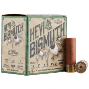 I-Shot HEVI-Bismuth 12 Gauge 3 1 3/8 Oz Bismuth 1 Shot 25 Per Box Ammo