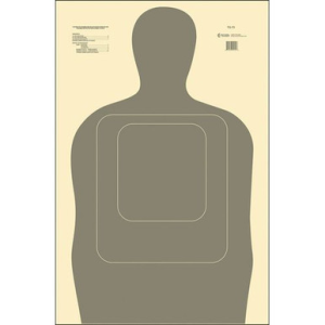 Action Target TQ15GRAY100 TQ-15 Training Target Silhouette Hanging Paper Target 24" x 45" 100 Per Box