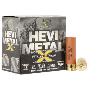 I-Shot HEVI-Metal Extreme 12 Gauge 3 1 1/4 Oz Steel/ Tungsten 2/BB Shot 25 Per Box Ammo