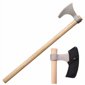 Cold Steel CS-90WVBA Viking Hand Axe Axe 1055 Carbon Steel Blade American Hickory Handle 30" Long