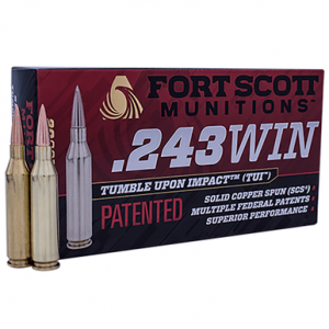 t Scott Munitions 243080SCV Tumble Upon Impact (TUI) Rifle 243 Win 80 Gr Solid Copper Spun 20 Per Box Ammo