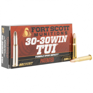 t Scott Munitions 3030130SCV Tumble Upon Impact (TUI) Rifle 30-30 Win 130 Gr Solid Copper Spun 20 Per Box Ammo