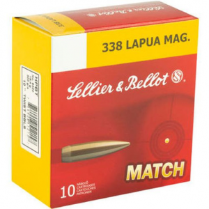  Match Ammunition .338 Lapua Magnum Boat Tail Hollow Point 300 Grain 10 Round Box Ammo