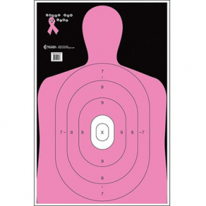 Action Target B27ENPT100 B-27E Shoot for the Cure Silhouette Paper Target 23" x 35" 100 Per Box