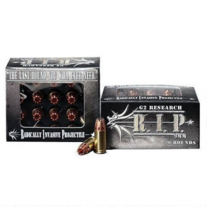 Research R.I.P 9mm Luger 92 Gr Fracturing Hollow Point 20 Per Box Ammo