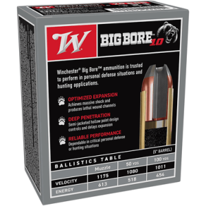 Winchester Ammo Big Bore 10mm Auto 200gr Semi Jacketed Hollow Point 20 Per Box X10MMBB chester Big Bore 10mm Auto 200gr Semi Jacketed Hollow Point 20 Per Box X10MMBB Ammo